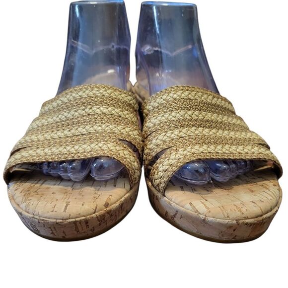 Eric Javits New York Woven Wedge Sandals Neutral Beige, Size 9.5 - Picture 5 of 11